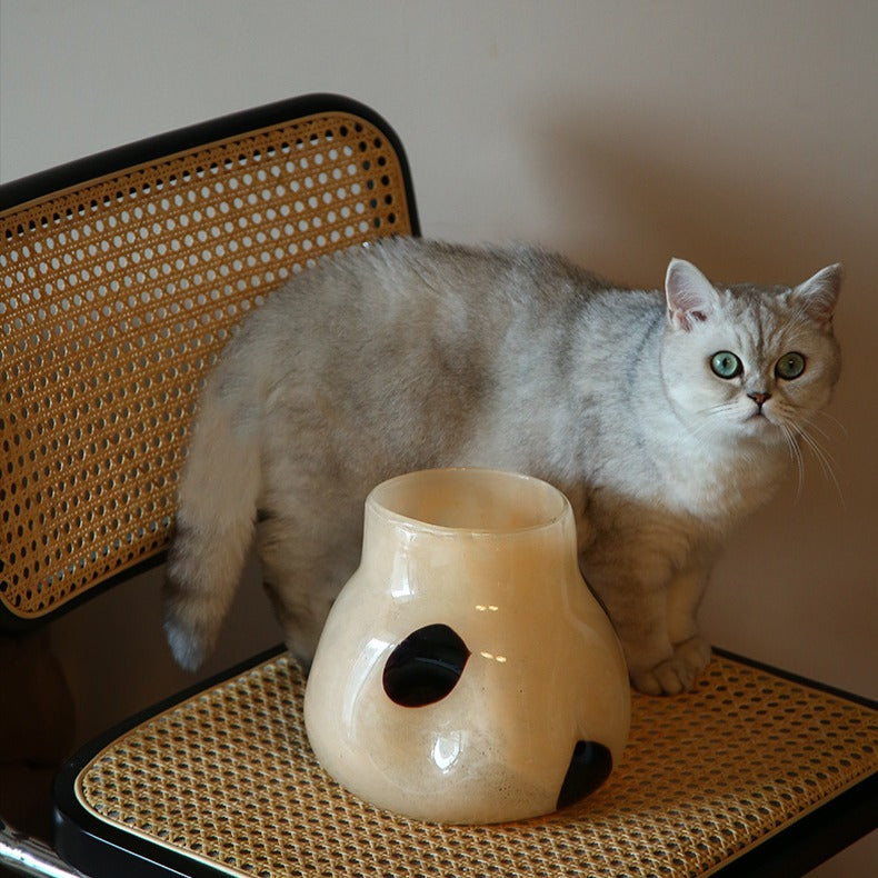 Spotted Charm Glass Vase