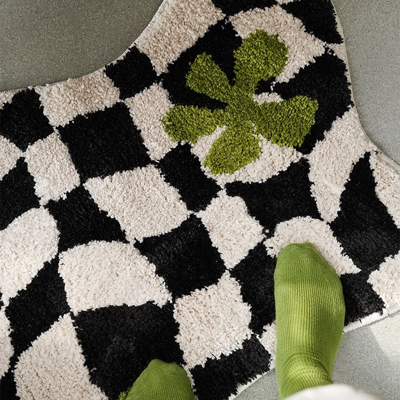 Wavy Checker Lucky Rug