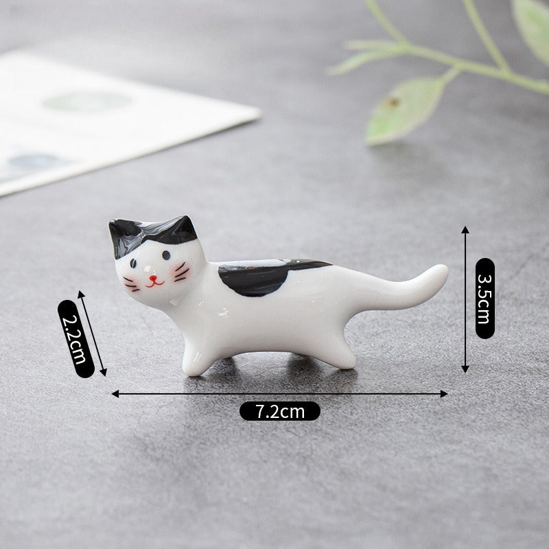Wagging Tail Cat Chopsticks Holder Set