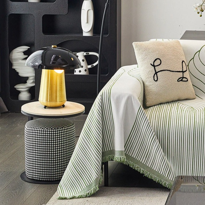 Dancing Green Line Sofa Cover