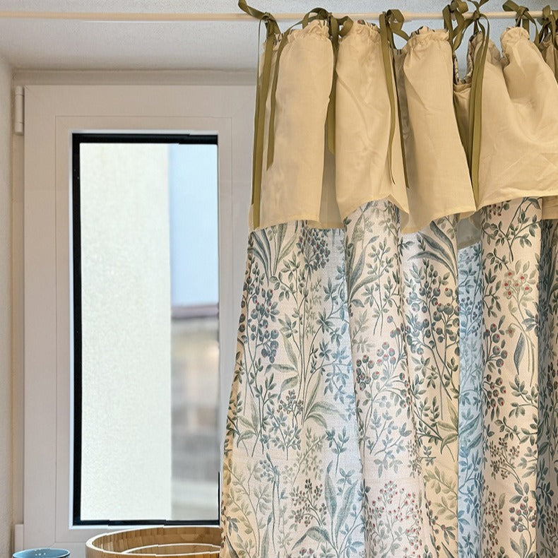 Herbal Floral Cabinet Curtain