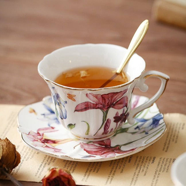 Watercolour Iris Teacup Set