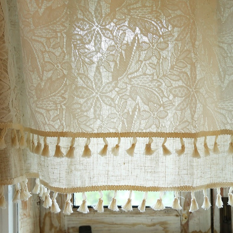 Leaf Double- Layer Cabinet Curtain