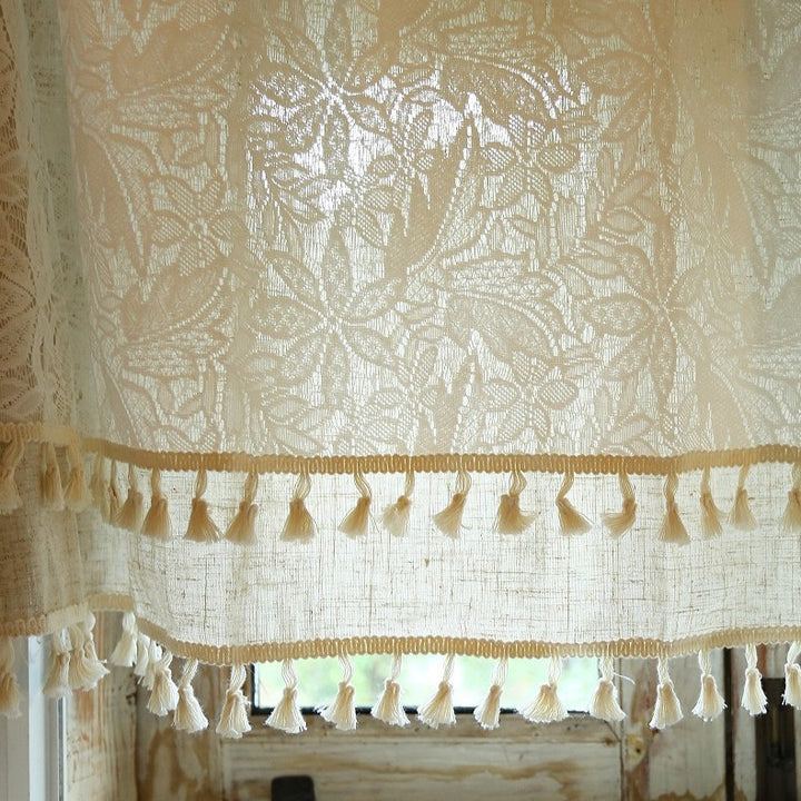 Leaf Double- Layer Cabinet Curtain