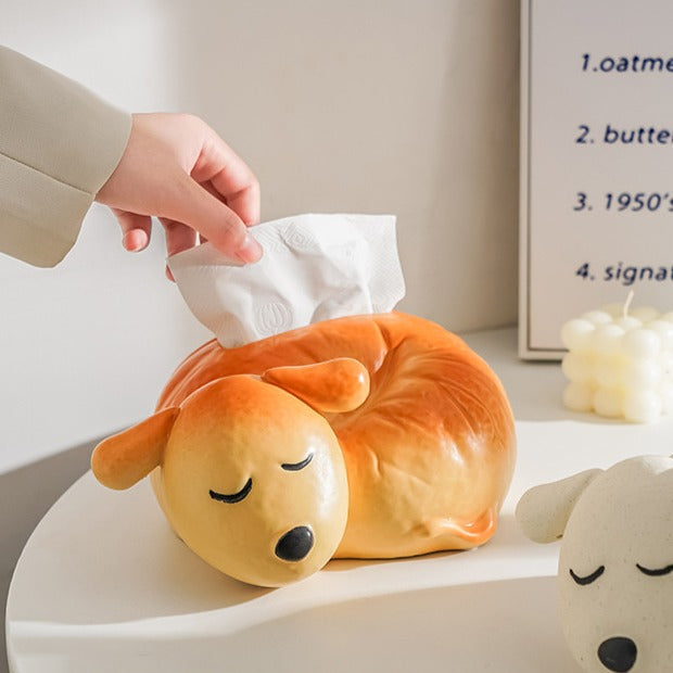 Cute Puppy Tissue Box Decor