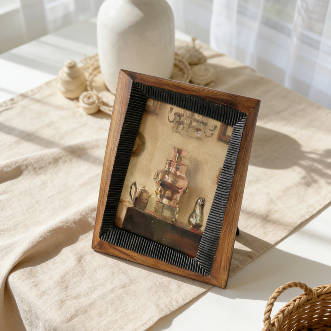 Rustic Wood Ribbed Frame