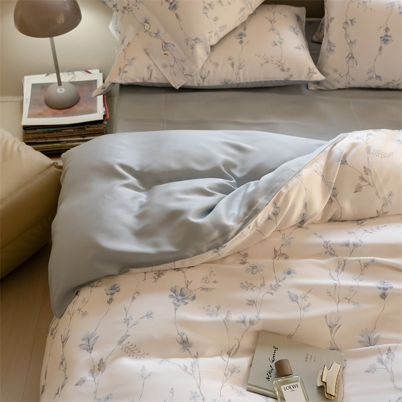 Blue Garden Lyocell Bedding Set