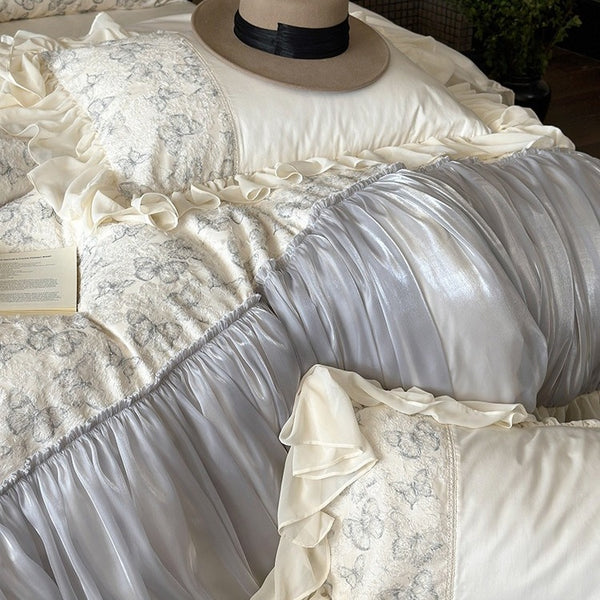 Blue Butterfly Bedding Set