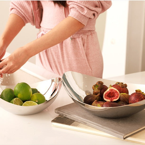 Silver Eggshell Metal Tray Collection