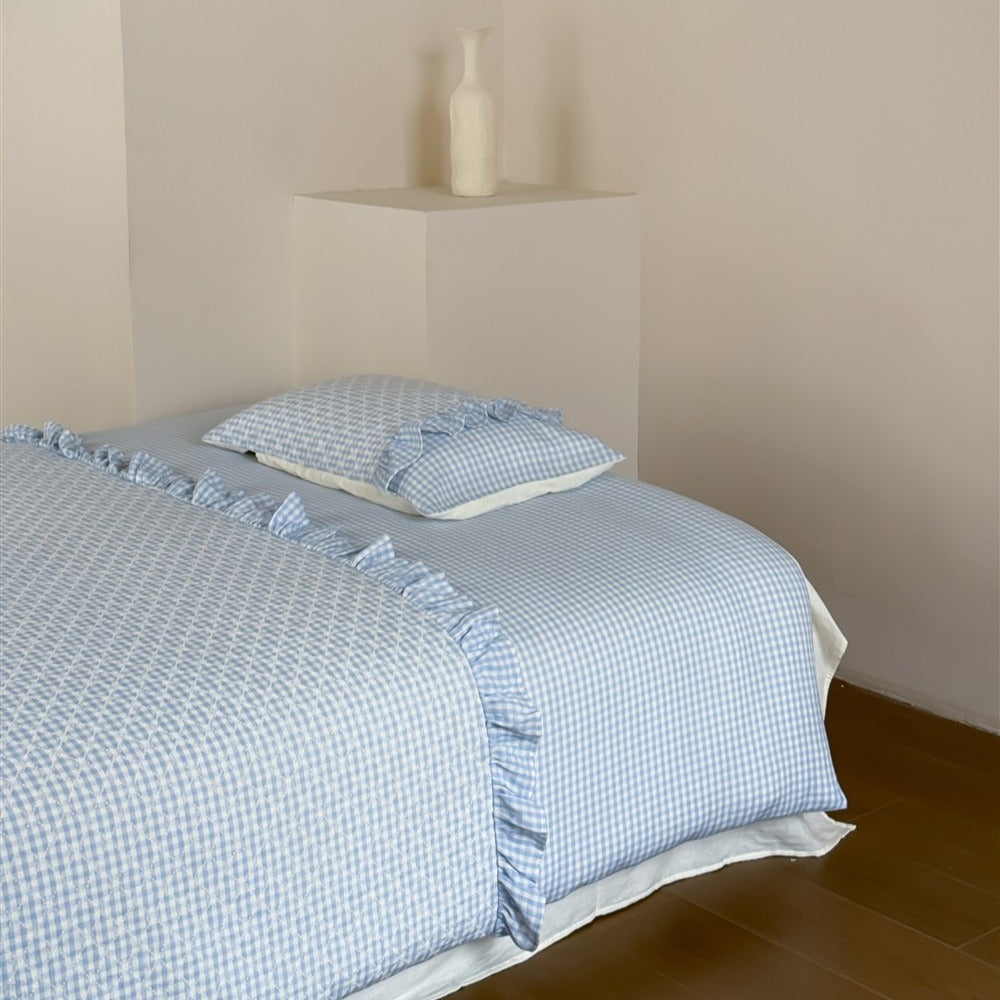 Mini Blue Checkerboard bedding Set