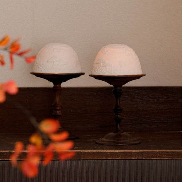 Natural Garden Candle Holder Set