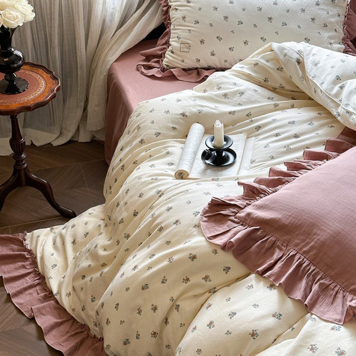 Frilly Floral Bedding Set