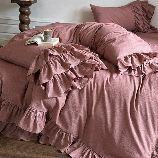 Ruffled Cottage Bedding Set