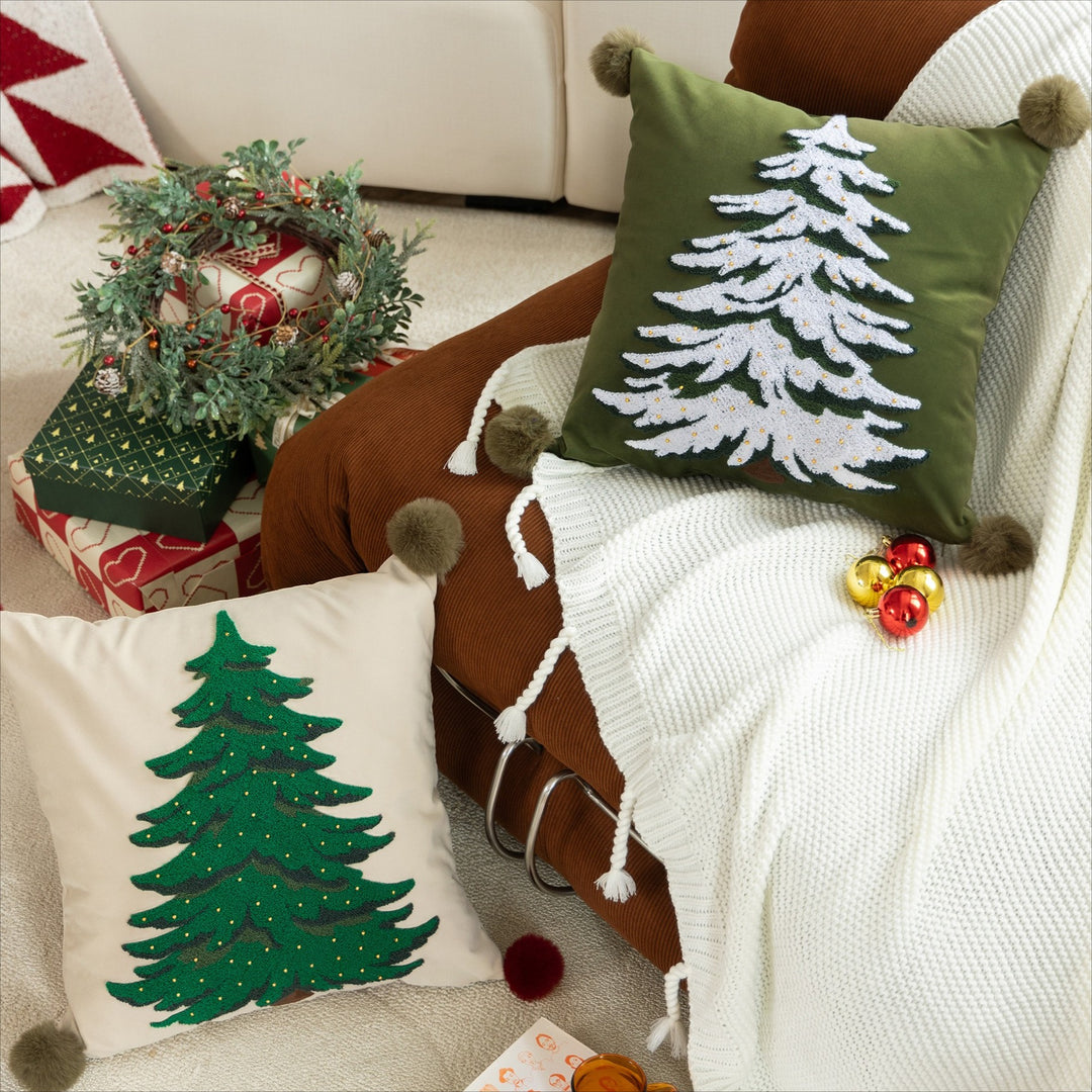 Xmas Tree Square Cushion