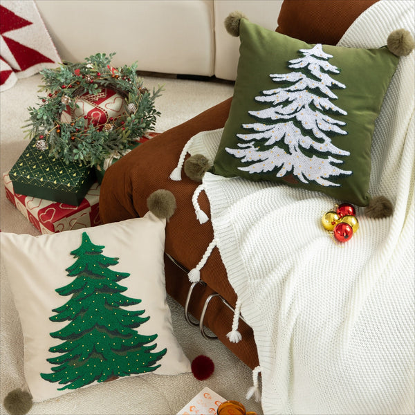 Xmas Tree Square Cushion