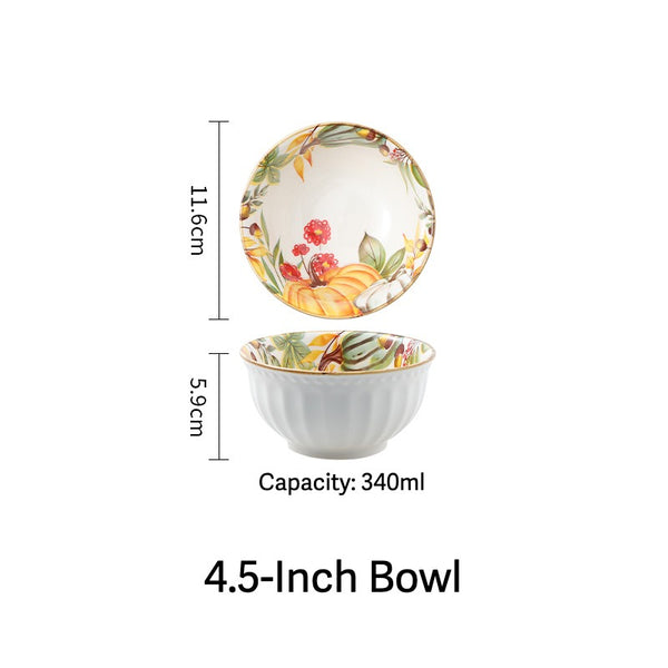 Pumpkin Ceramic Dinnerware Set