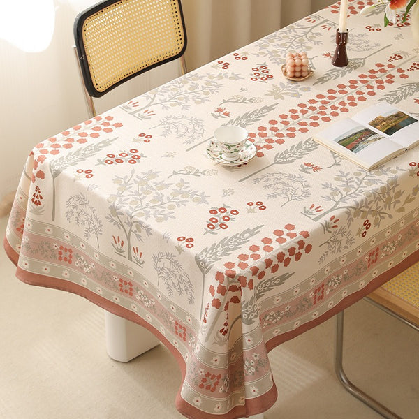 Red Sprig Tablecloth