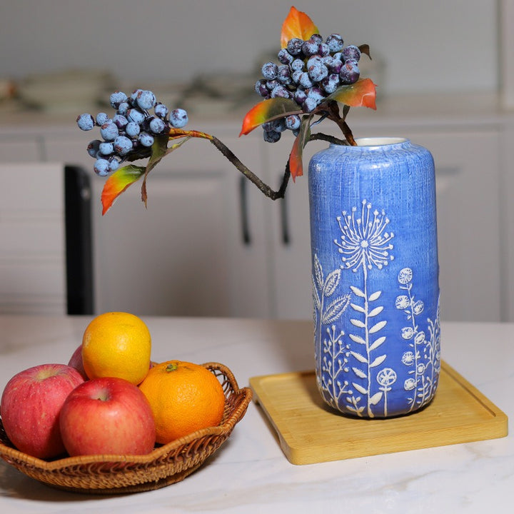 Blue Ceramic Vase Collection