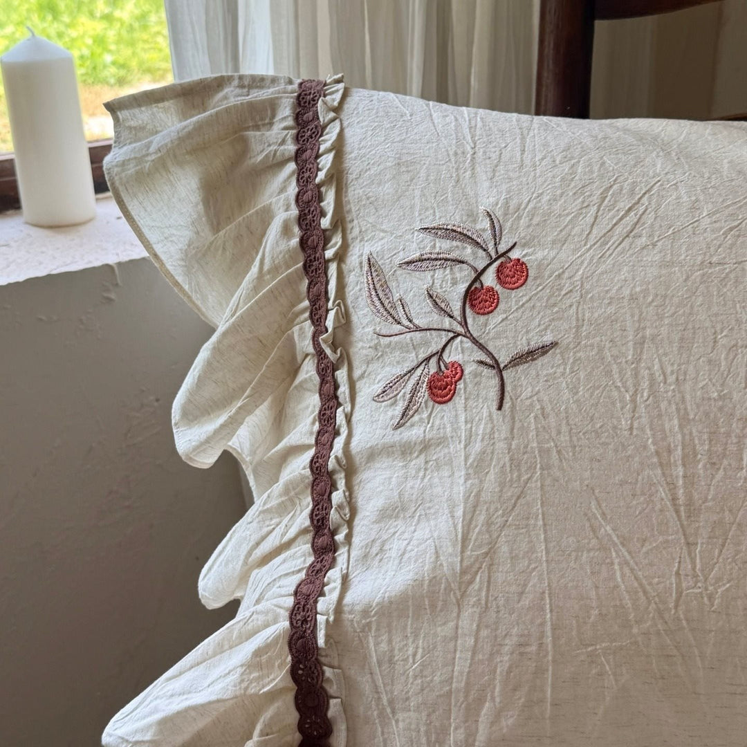 Wild Berry Linen Cotton Bedding Set
