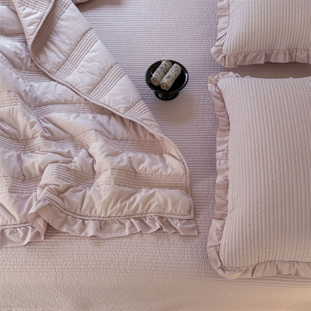 Soft Cream Summer Quilted Blanket