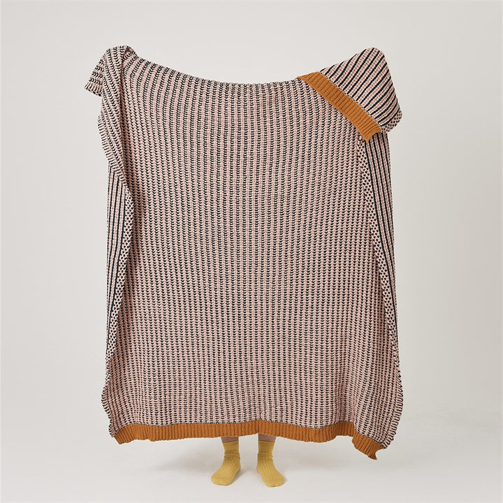 Earthy Contrast Throw