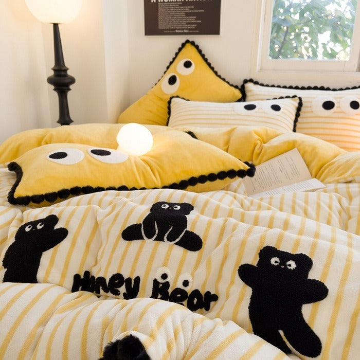 Purrfectly Cozy Bear Print Bedding Set