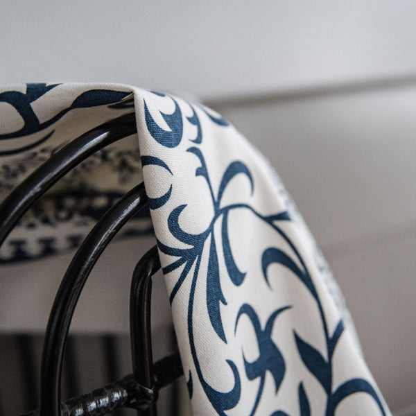 Santorini Blue Stripe Curtain