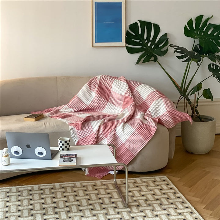 Waffle Checkerboard Plus Blanket Collection