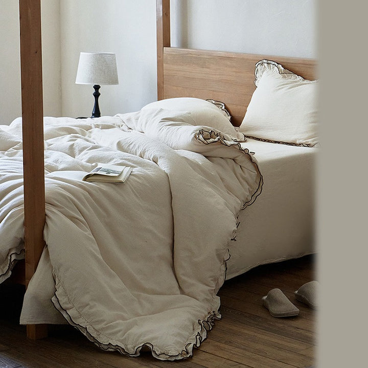 Double Ruffle Bedding Set