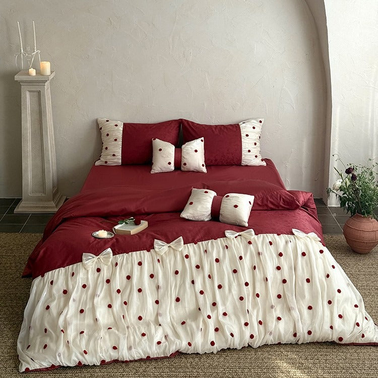 Polka & Bow Bedding Set