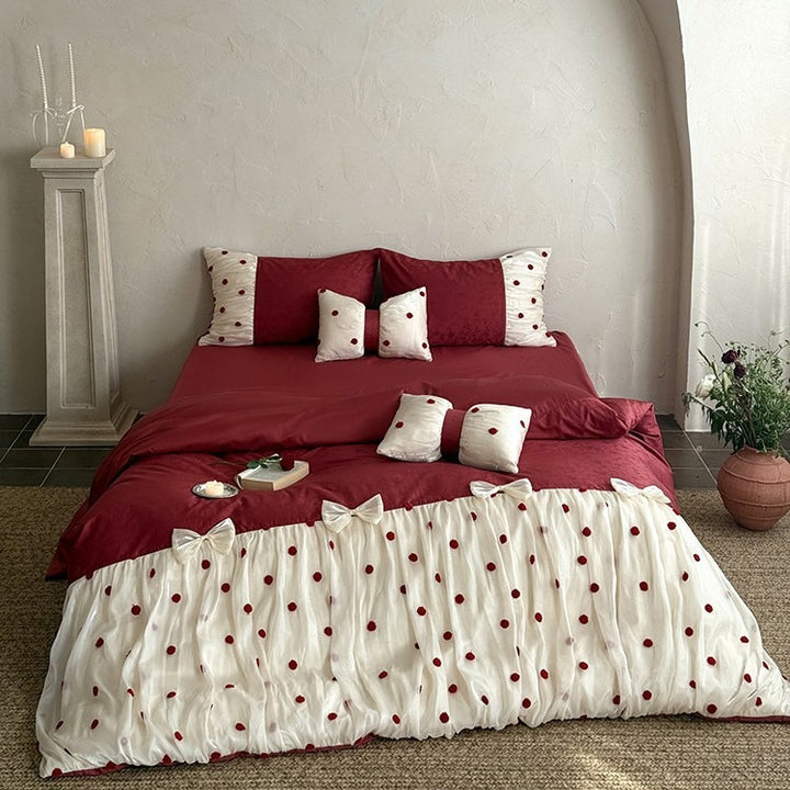 Polka & Bow Bedding Set