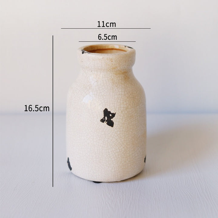 Small Crackle Ceramic Vase Collection