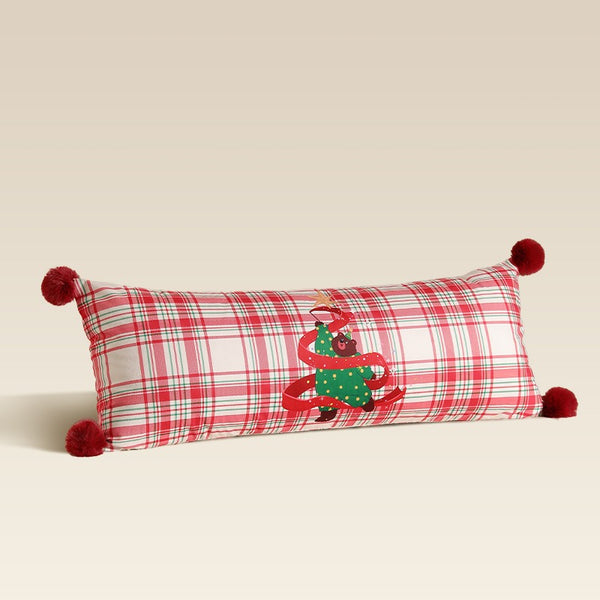 Xmas Pom-Pom Long Cushion