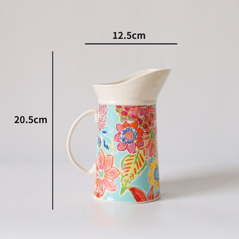 Floral Print Ceramic Vase Collection