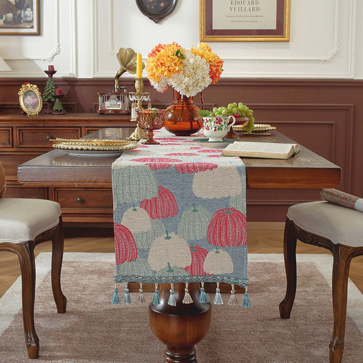 Pumpkin Art Table Runner