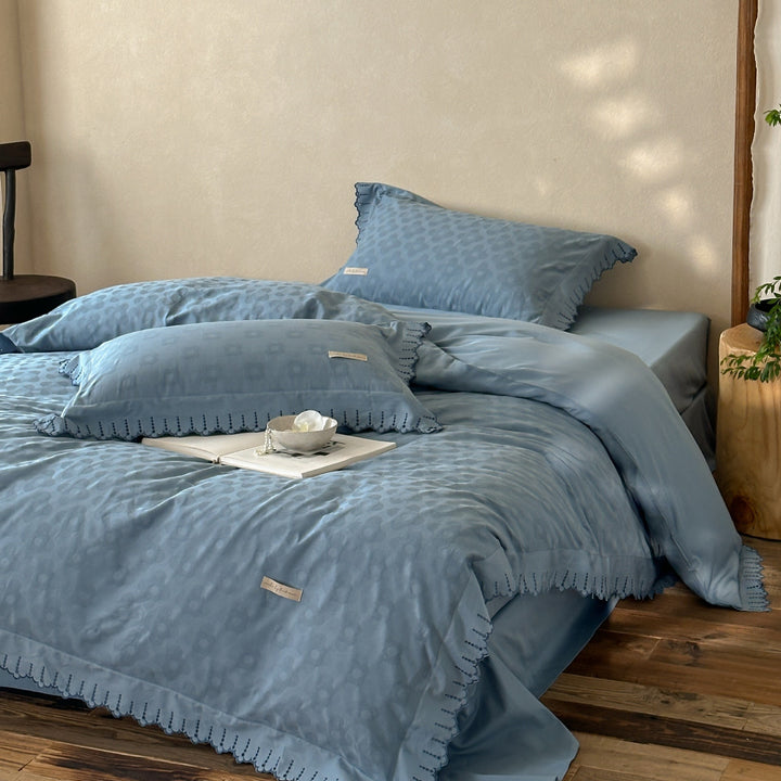 Blue Floral Bedding Set