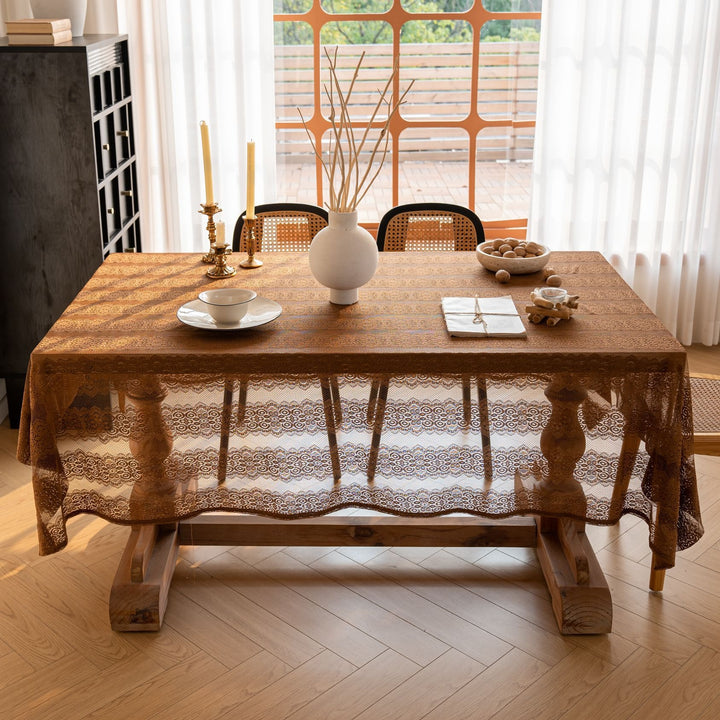 Retro Stripe Lace Tablecloth