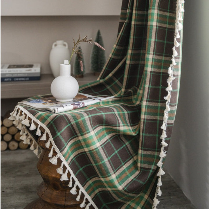 Green Tartan Curtain