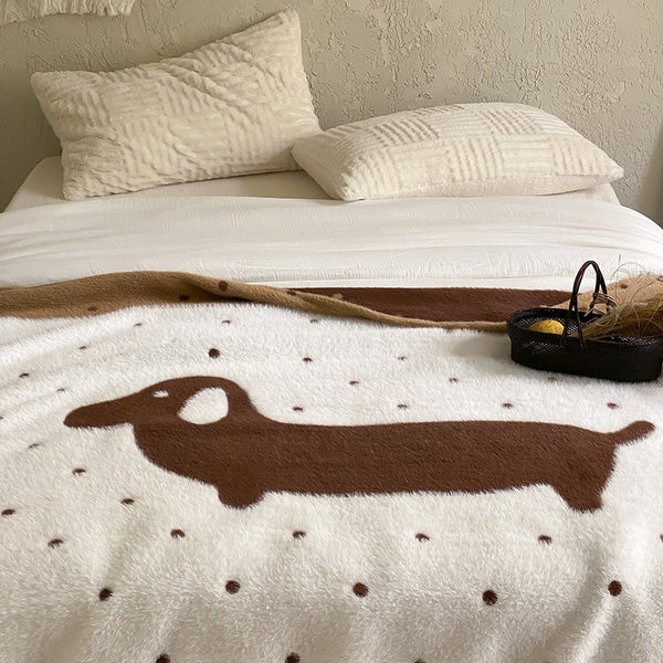 Fuzzy Dachshund Blanket