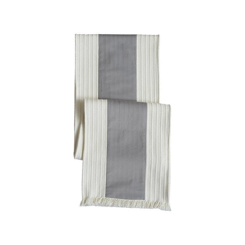 Ribbed Cotton Tassel Runner