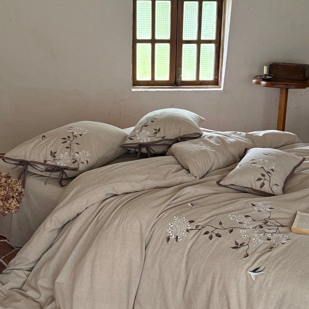 Garden Dawn Linen Cotton Bedding Set
