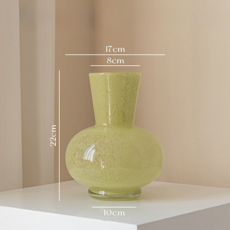 Long Neck Pastel Glass Vase Collection