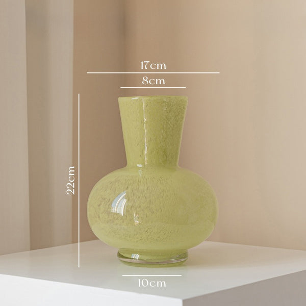 Long Neck Pastel Glass Vase