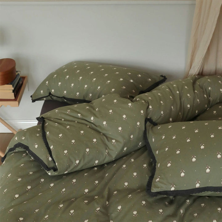 Flower & Matcha Bedding Set