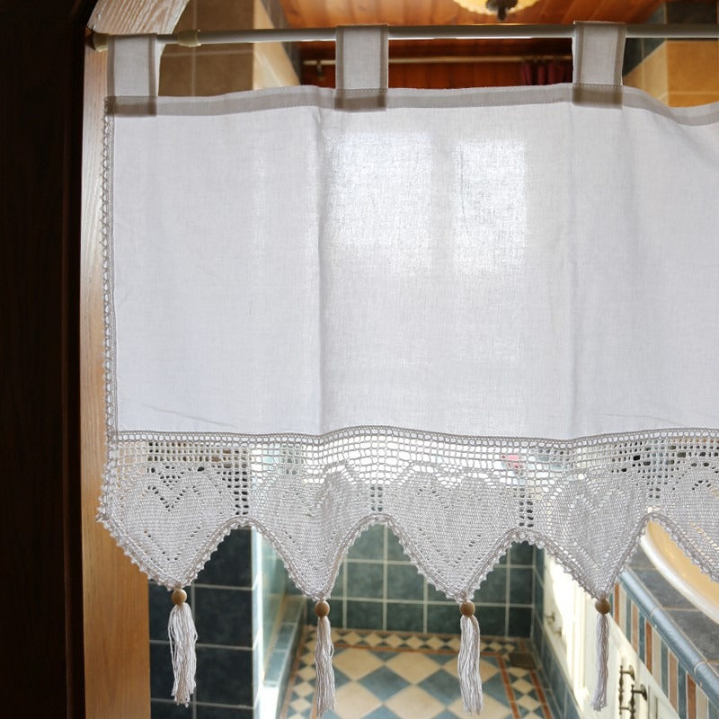 Peaceful Lace Tassel Cabinet Curtain