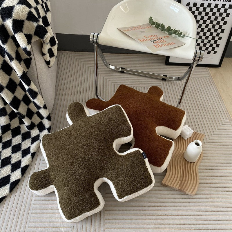 Soft Colour Puzzle Piece Cushion