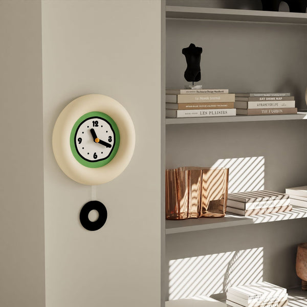 Creamy Matcha Wall Clock