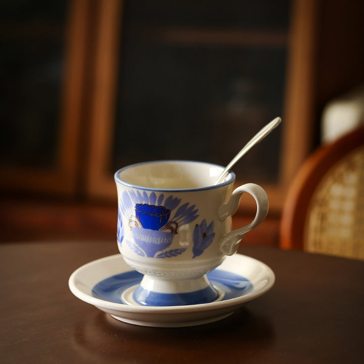 Azure Bloom Teacup Set
