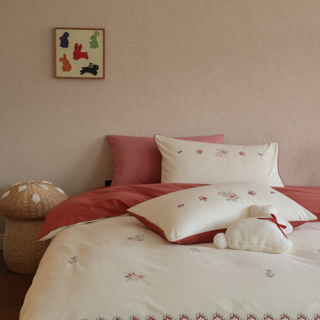 Raspberry Bloom Bedding Set