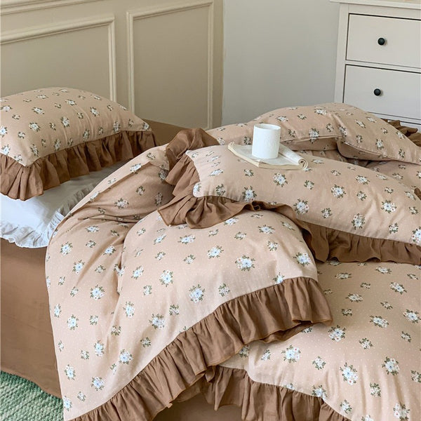 Frilly Floral Bedding Set